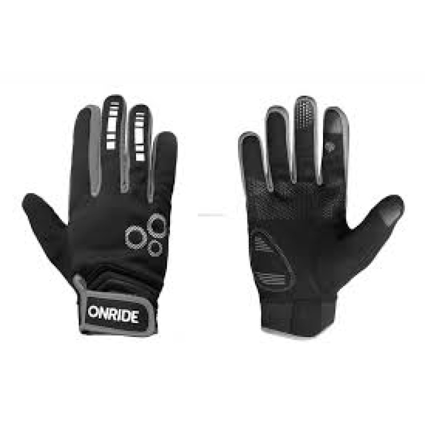 Велоперчатки с длинными пальцами ONRIDE Pleasure 20 black/grey XL