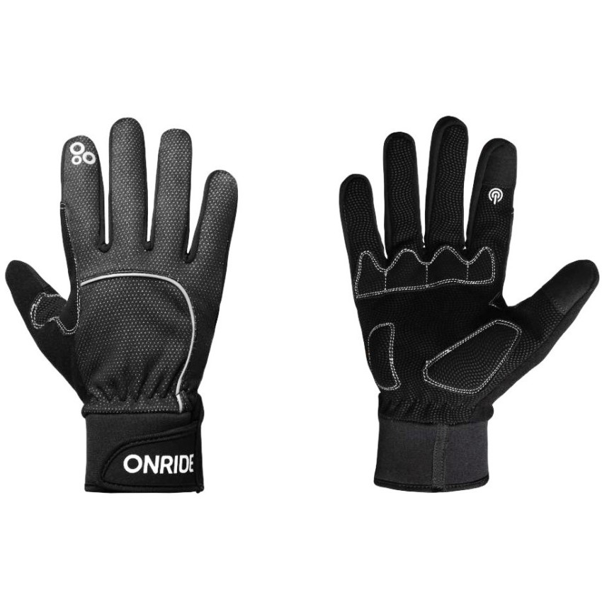 Велоперчатки с длинными пальцами ONRIDE Icy 10 black XXL