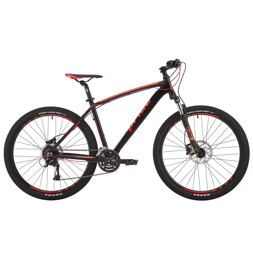 Велосипед 27,5" Pride Rebel 7.3 рама - 21" черный/оранжевый/красный 2017