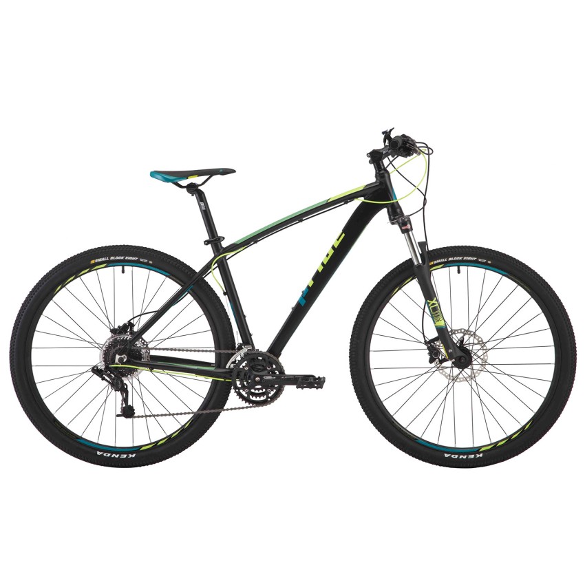 Велосипед 29" Pride Rebel 9.4 рама - 21" черный/зелёный/жёлтый 2017