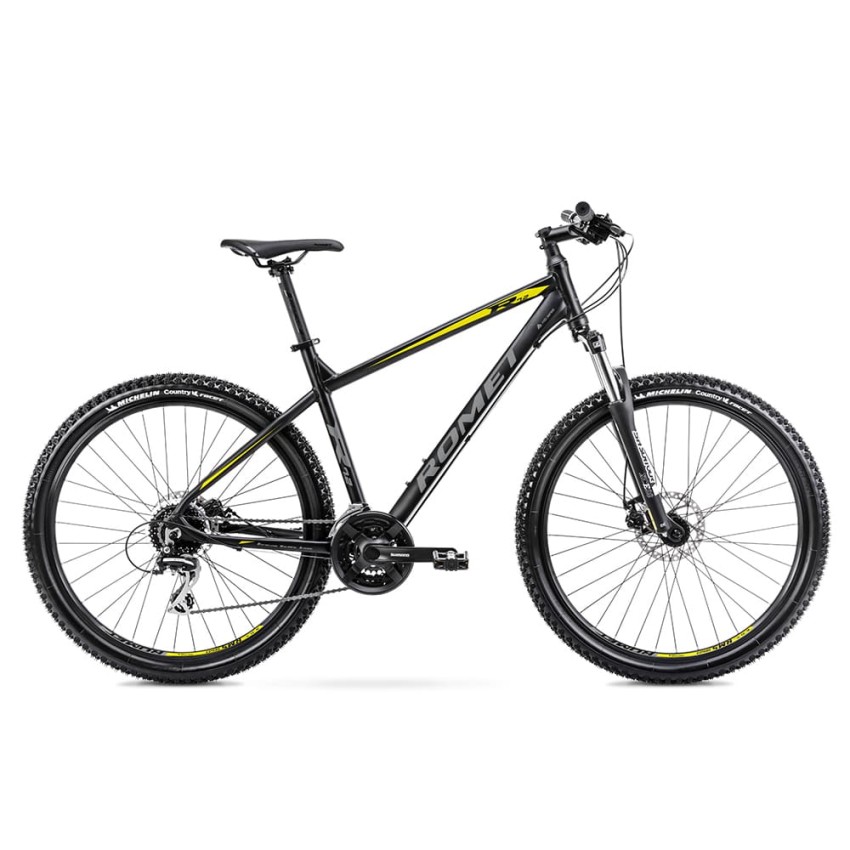 Велосипед 27,5" ROMET Rambler R7.2 чорно-сіро-жовтий 19 L