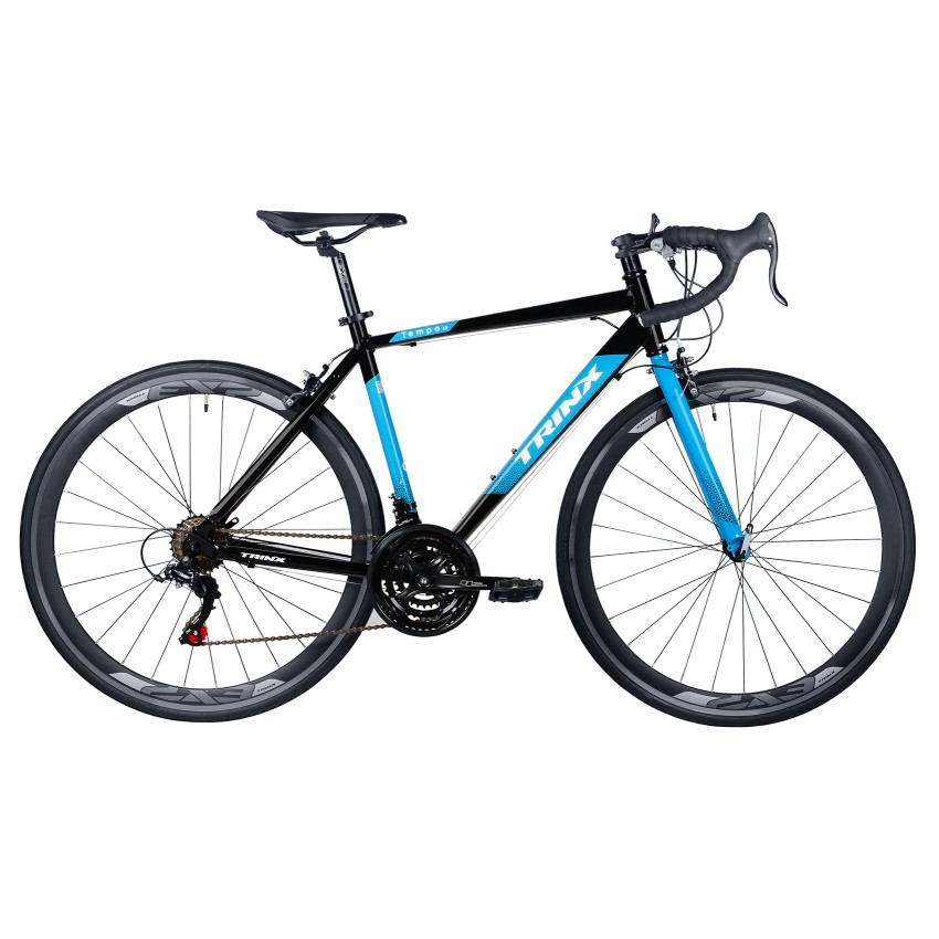Велосипед Trinx Tempo 1.0 2021 700C рама-54 см Black-blue-white (10700169)