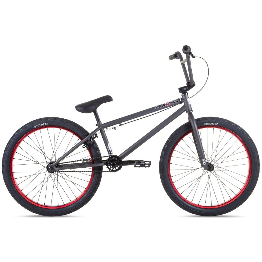 Велосипед 24" Stolen SAINT рама - 21.75" 2021 MATTE RAW GREY W RED