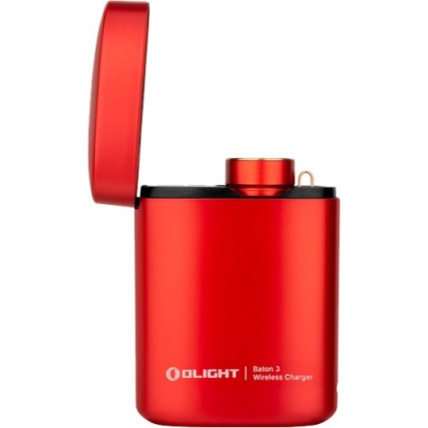 Ліхтар Olight Baton 3 Premium Red із зарядною станцією
