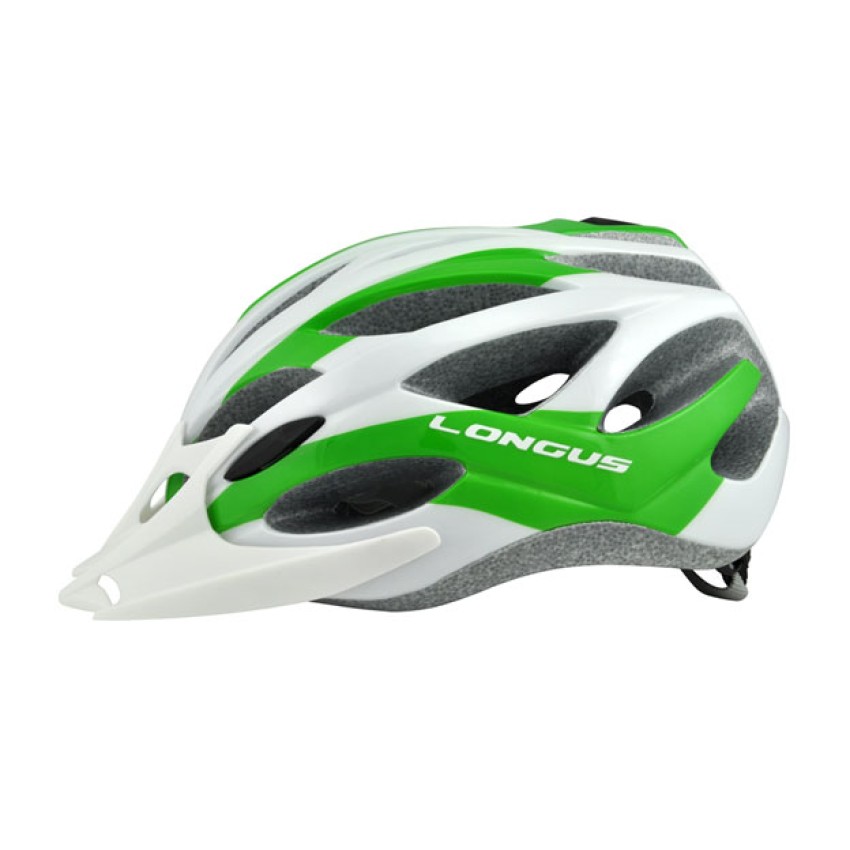 шлем LONGUS AVIAX InMold с сеткой бело-зеленый (54-58) S/M