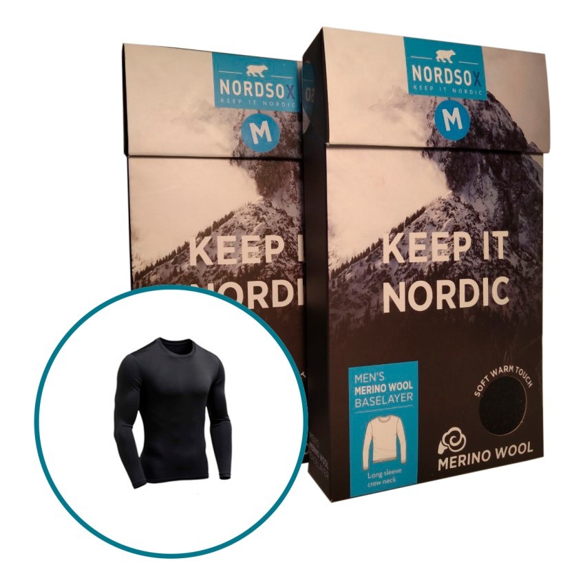 Термобілизна NordSox Men`s Undershirt Black 50% Wool - 50% PES верх