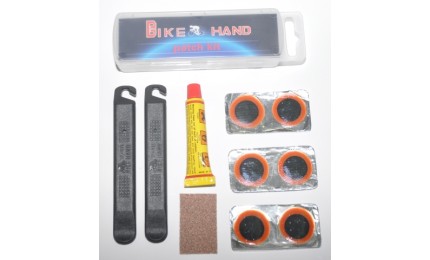 Ремонтный набор Bike Hand YC-129A для камер ( латки, клей, наждак, бортировки)