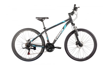 Велосипед 27,5" Trinx Majes 100 Elite 2022 Matt-Black-White-Blue (10700120)