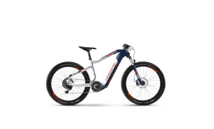 Электровелосипед HAIBIKE XDURO AllTrail 5.0 Carbon FLYON, 27,5", сине-бело-оранжевый