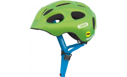 Велосипедний шолом ABUS YOUN-I MIPS блискучий зелений S
