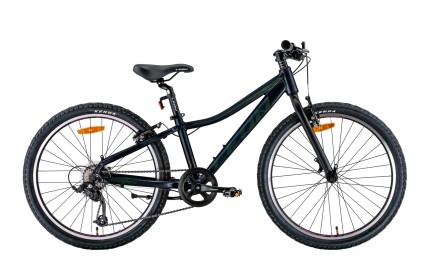 Велосипед 24" LEON JUNIOR Vbr 2022 (чорний з хакі (м)) рама - 12"
