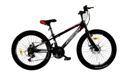 Велосипед 24" CrossBike Spark AD Рама-11" чорно-червоний