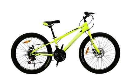 Велосипед 24" CrossBike Spark D-Steel Рама-11" неоновий жовтий