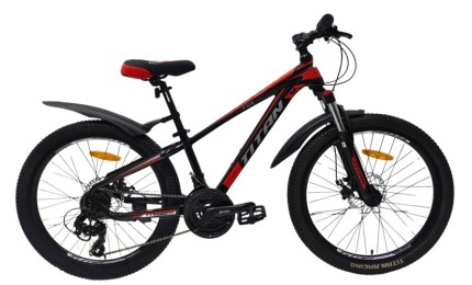 Велосипед 24" Titan FOX Рама-12" чорно-червоний