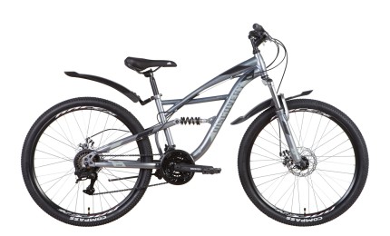 Велосипед 26" Discovery TRON AM2 DD 2022 (сріблясто-чорний)
