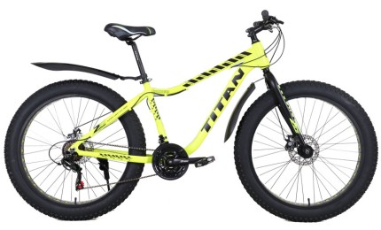 Велосипед 26" Titan Crossover Рама-17" неоновый желто-черный