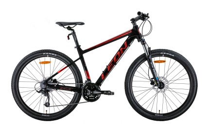 Велосипед 27,5" LEON XC-80 AM Hydraulic lock out HDD 2022 (чорний з червоним (м)) рама - 20"