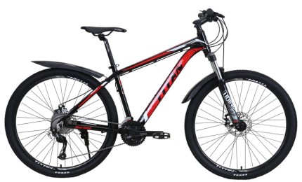 Велосипед 27,5" Titan Germes Рама-17" чорно-червоний