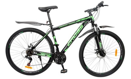 Велосипед 27,5" Cross Stinger Рама-18" чорно-зелений