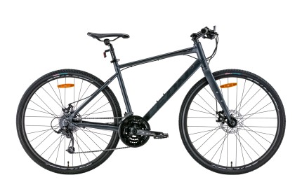 Велосипед 28" LEON HD-80 DD 2022 (сірий з чорним (м)) рама - 19"