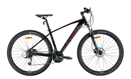 Велосипед 29" LEON TN-80 AM Hydraulic lock out HDD 2022 (чорний з червоним (м)) рама - 19"