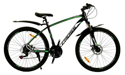 Велосипед 29" Cross Tracker Рама-18" чорно-зелений