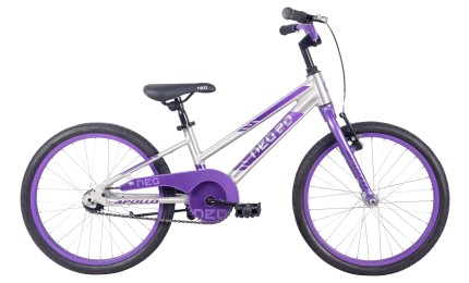Велосипед 20" Apollo NEO girls Brushed Alloy / Lavender / Purple Fade