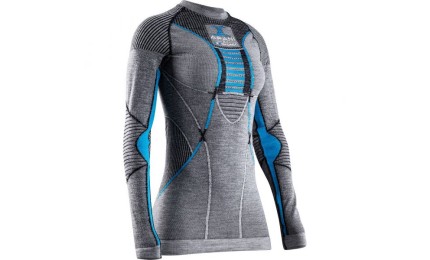 Термофутболка жіноча з довгим рукавом X-Bionic Apani 4.0 Merino Shirt Round Neck Long Sleeves Women Grey AP-WT06W19W-B284