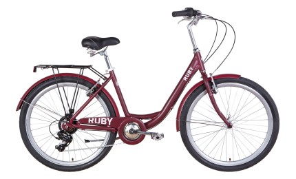 Велосипед 26" Dorozhnik RUBY 2022 (темно-червоний)
