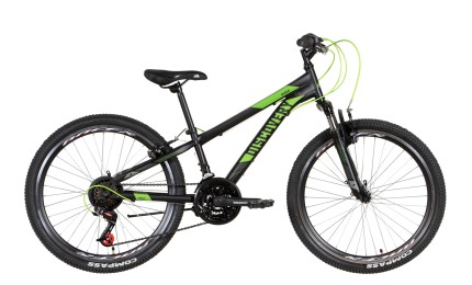 Велосипед 24" Discovery RIDER AM Vbr 2022 (чорно-зелений)