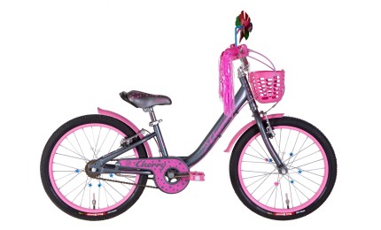 Велосипед 20" Formula CHERRY 2022 (темно-сірий з рожевим)