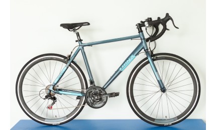 Велосипед Trinx Tempo 1.0 2021 700C рама-50 см Grey-Blue-White (10700036)