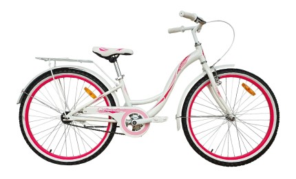 Велосипед VNC 24" Emily AC, 2419-FA-WP,white/pink (shiny). 28см