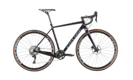 Велосипед 700C CYCLONE CGX-carbon 52 см 2022 чорний/фіолетовий