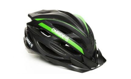 Шлем ONRIDE Grip матовый, черный/зеленый L (58-61 см)