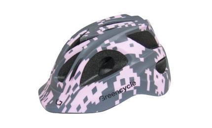Шлем детский Green Cycle Space Invader серо-розовый (54-58)