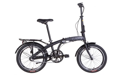 Велосипед AL 20" Dorozhnik ONYX планет. рама-12,5" черный (м) с багажником зад AI, с крылом St