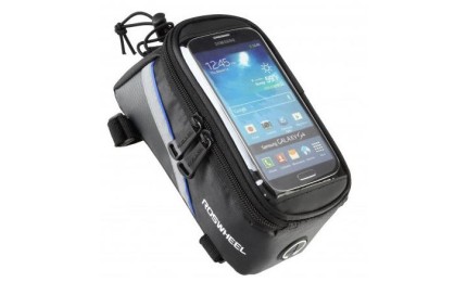 Сумка на раму для смартфона Roswheel 6.5" 12496L-B5 черный/синий